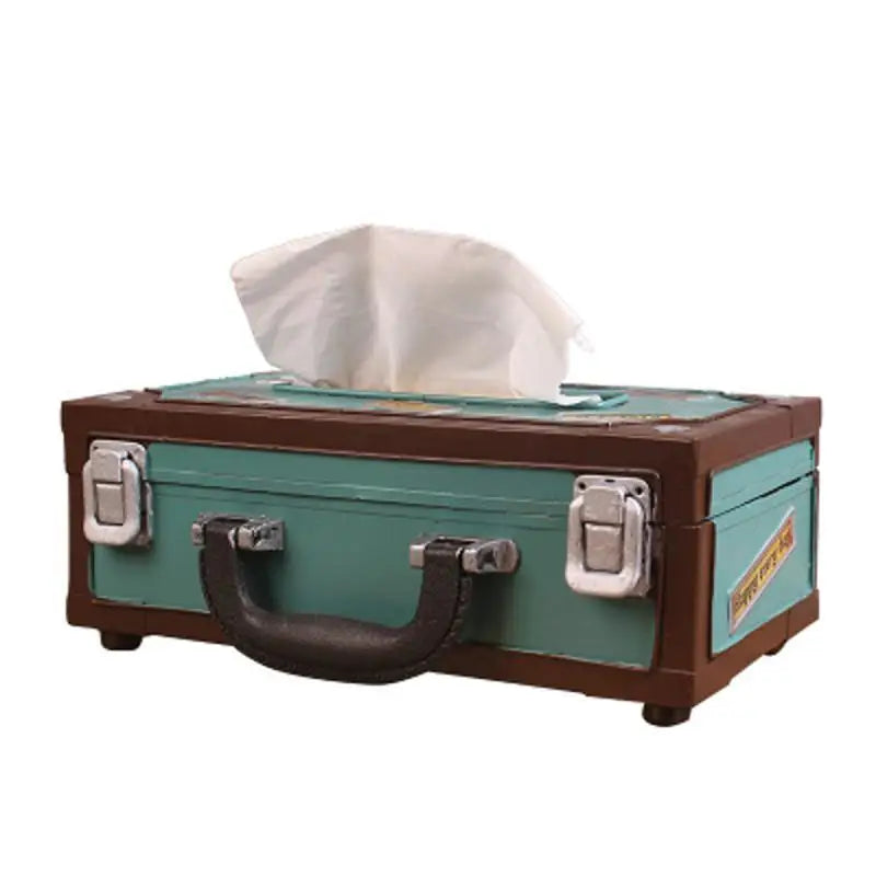 Retro Radio Shape Tissue Paper Box Napkin Storage Box Container Paper Towel Holder Paper Towel Holder Case for Home Bar Office