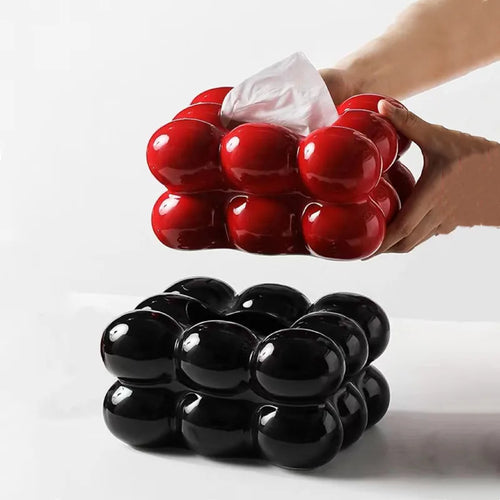 Ceramic Tissue Box Cotton Candy Drawer Napkin Carton Paper Towel Holder Drawer Tray Household Storage Dining Table Tissue Box