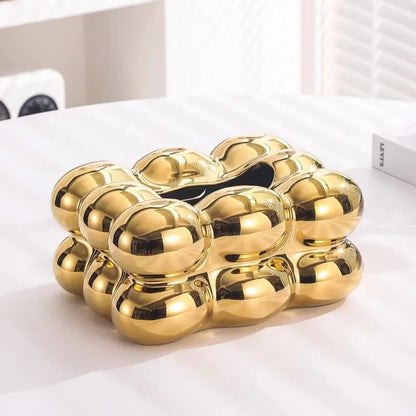 Ceramic Tissue Box Cotton Candy Drawer Napkin Carton Paper Towel Holder Drawer Tray Household Storage Dining Table Tissue Box